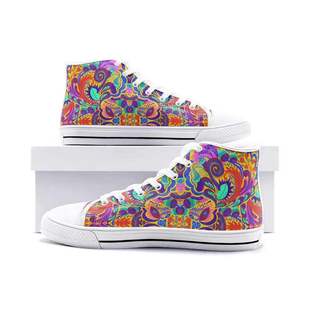 Funky Vibes High Top Canvas Shoes