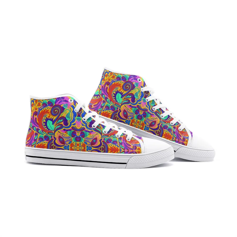 Funky Vibes High Top Canvas Shoes