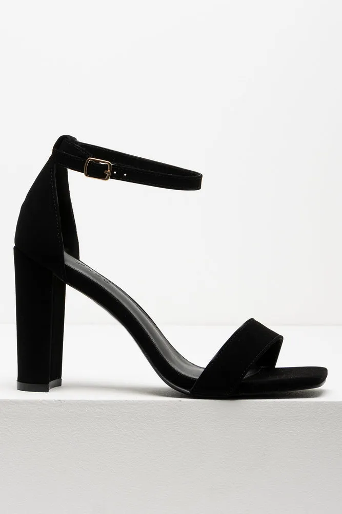 High Block Heel Sandal Black