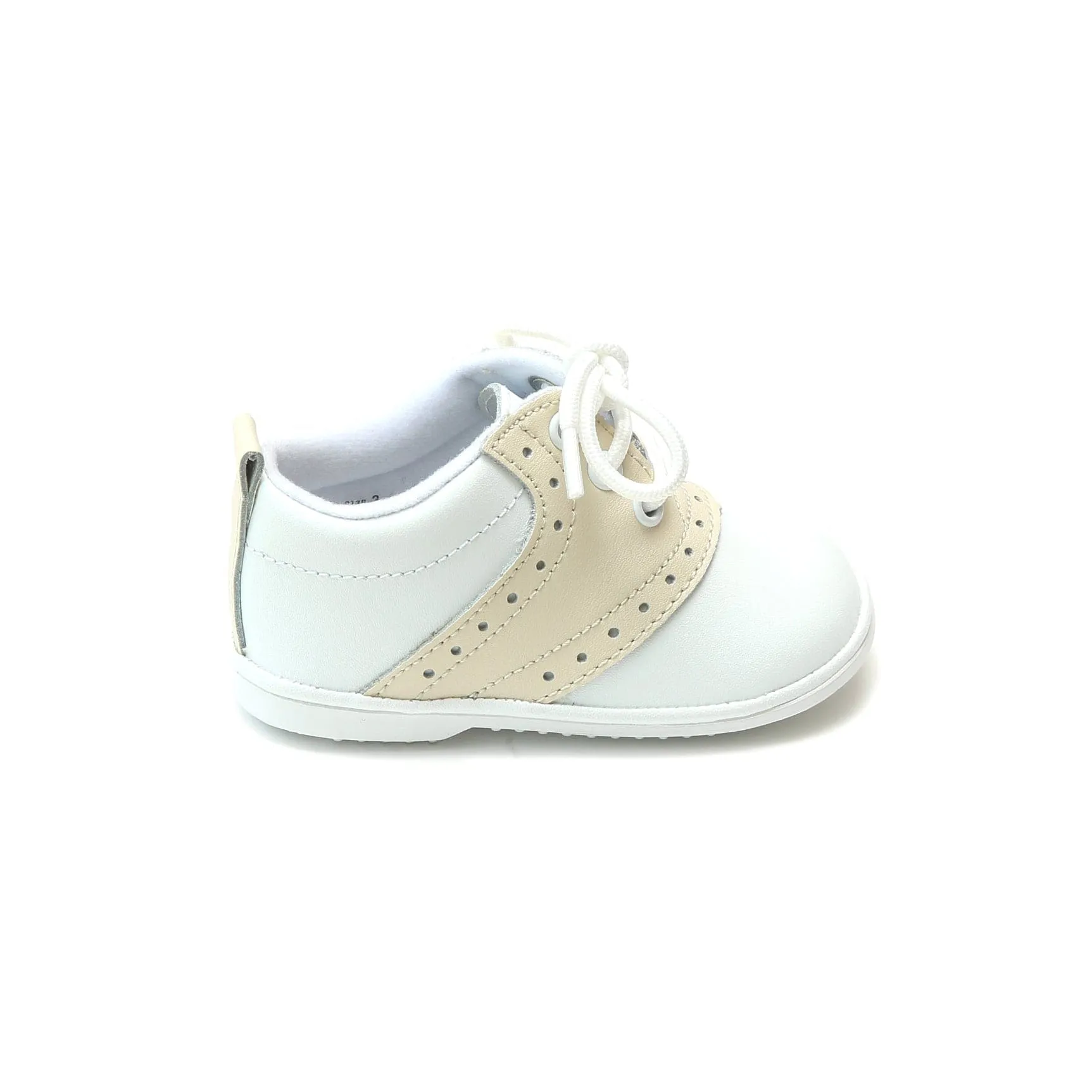 L'Amour Austin Oxford White with Beige