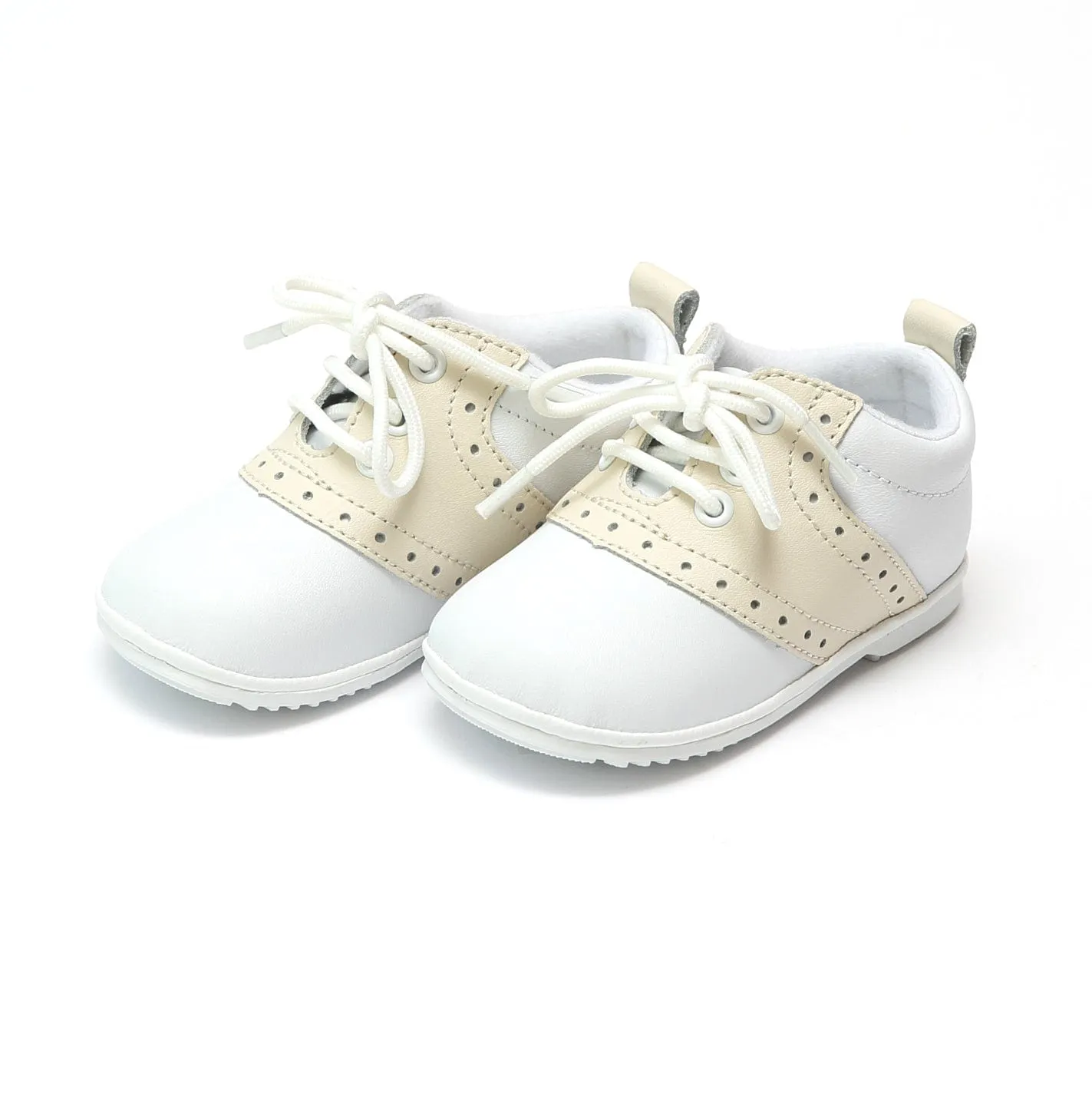 L'Amour Austin Oxford White with Beige