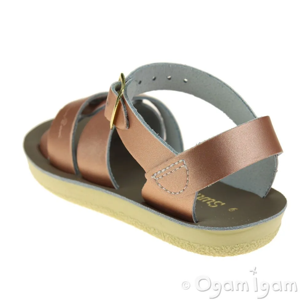 Salt-Water Swimmer Girls Rose Gold Waterfriendly Sandal