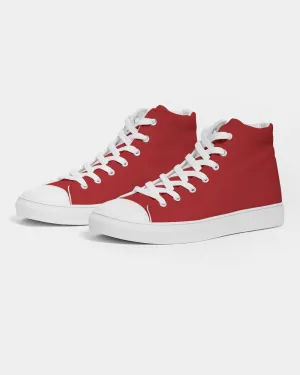 Shaded Red High-Top Canvas Sneakers | Women's | C0M100Y100K30