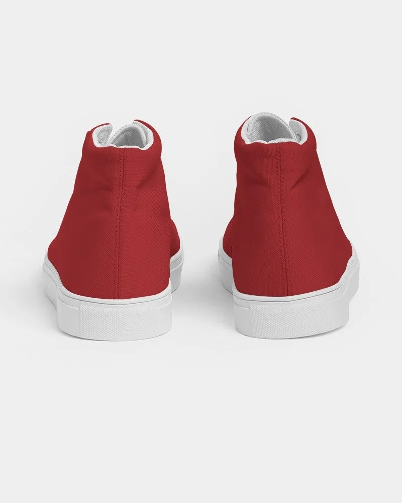 Shaded Red High-Top Canvas Sneakers | Women's | C0M100Y100K30