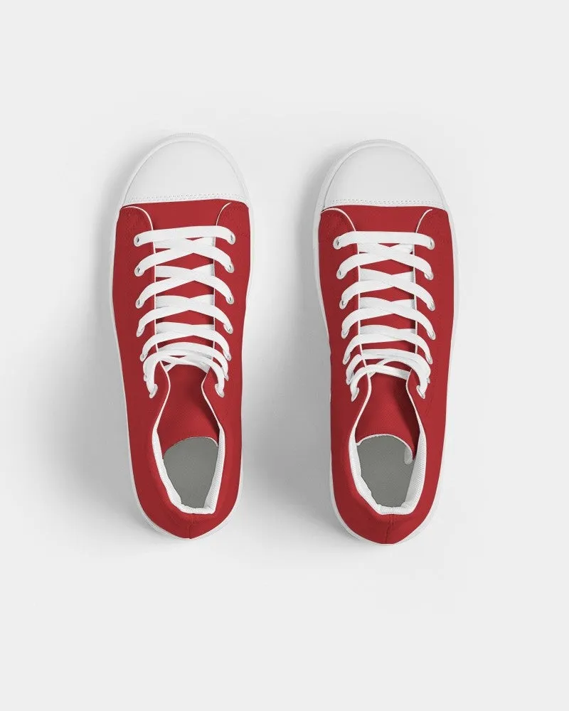 Shaded Red High-Top Canvas Sneakers | Women's | C0M100Y100K30