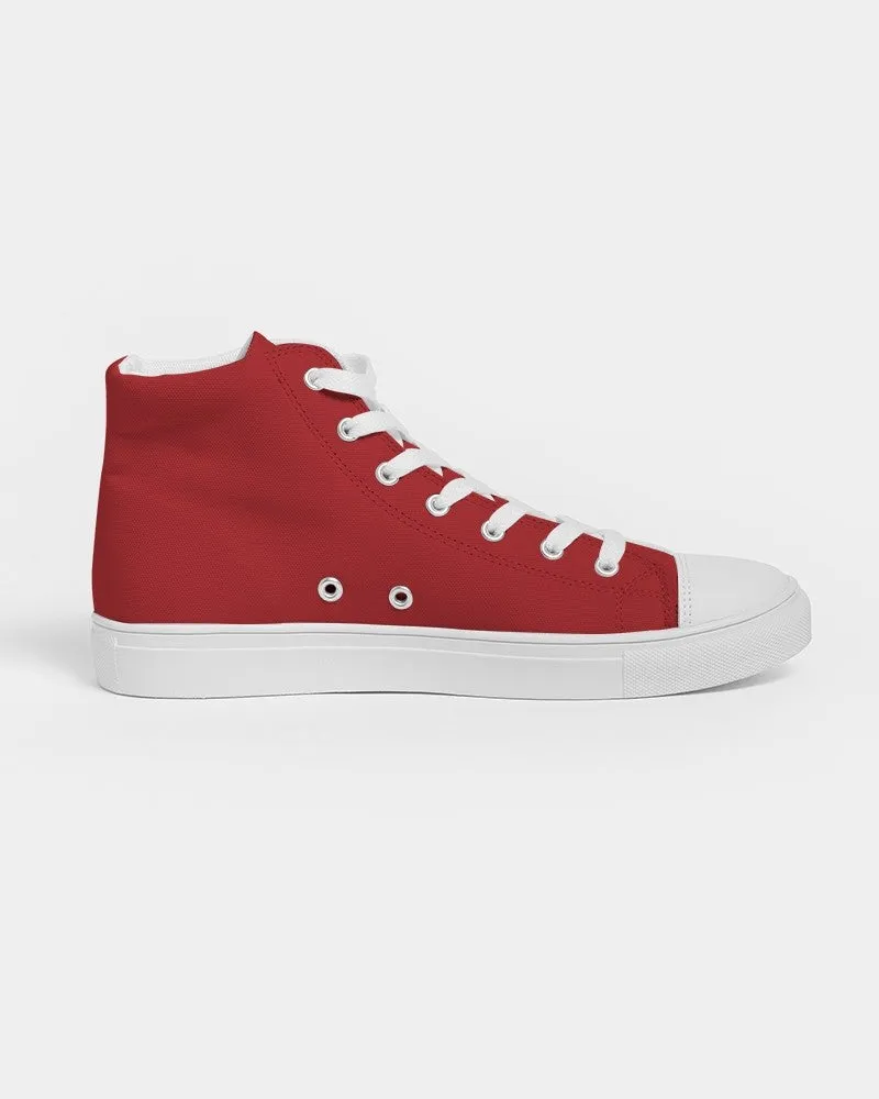 Shaded Red High-Top Canvas Sneakers | Women's | C0M100Y100K30