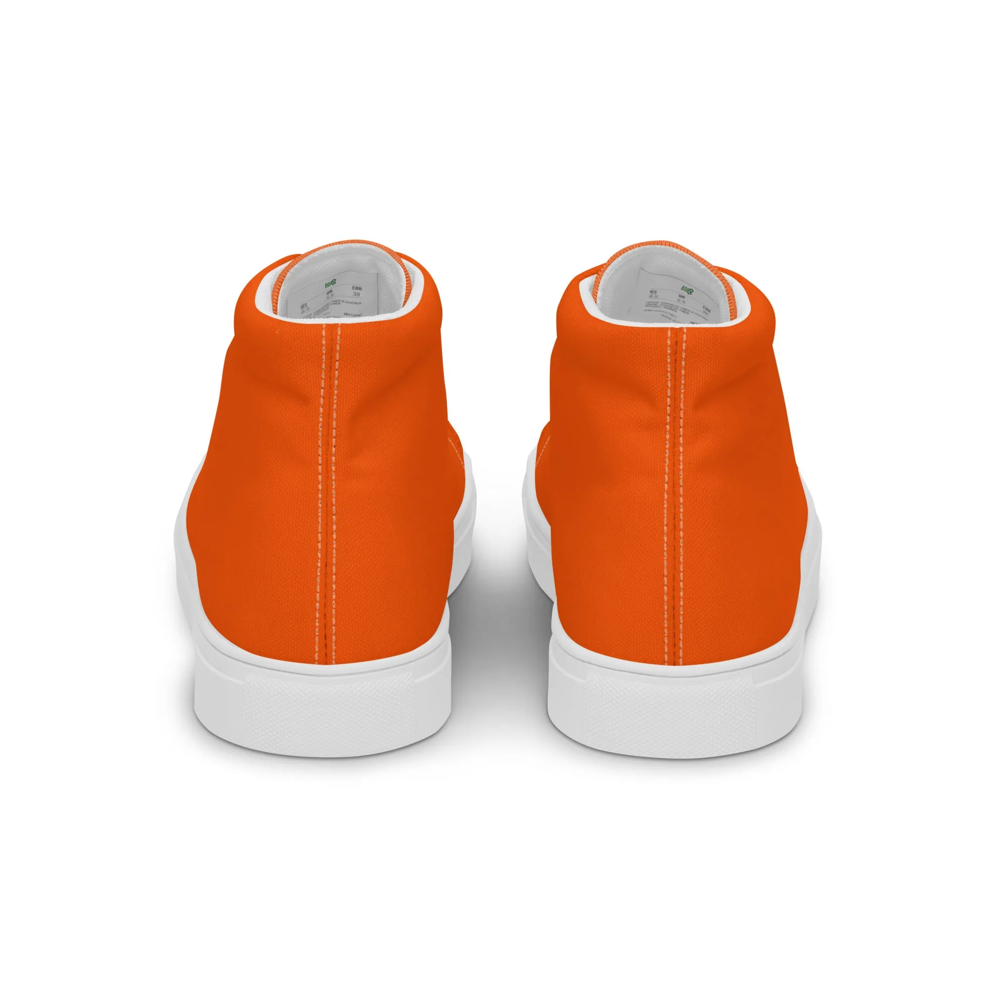 Women’s Orange high top canvas shoes